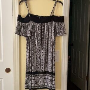 Women’s Three Pink Hearts Black & White Dress Size XL